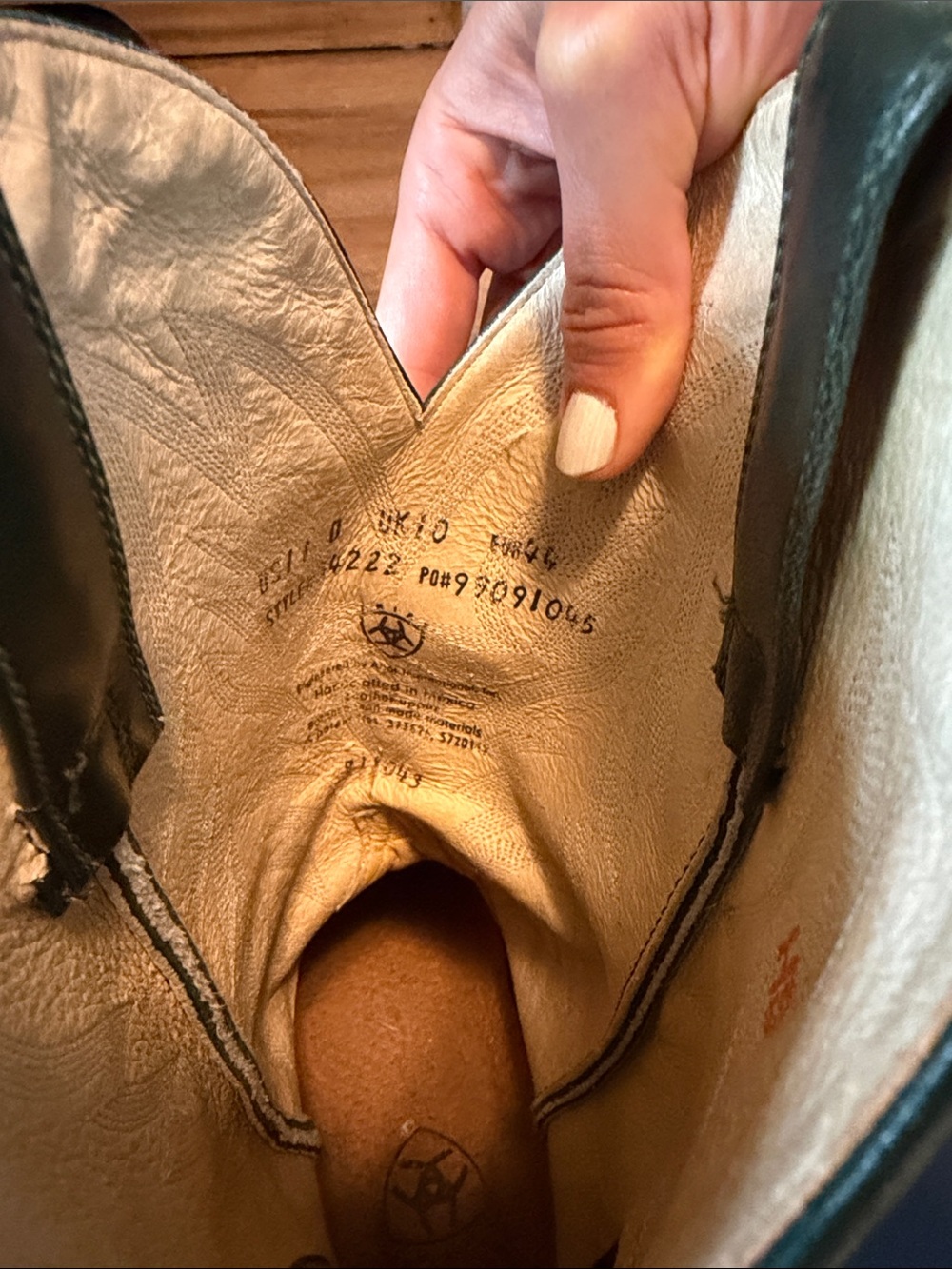 Circa 2006 Ariat Heritage Leather Two-Tone Cowboy Boots Men's 11D Made In Mexico - Picture 5 of 6
